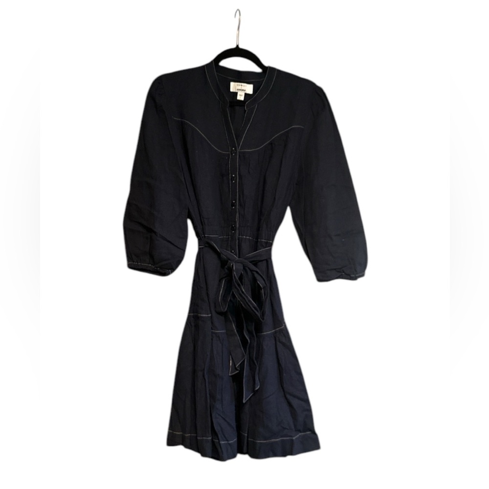 Denim Tiered Western Dress, Size L